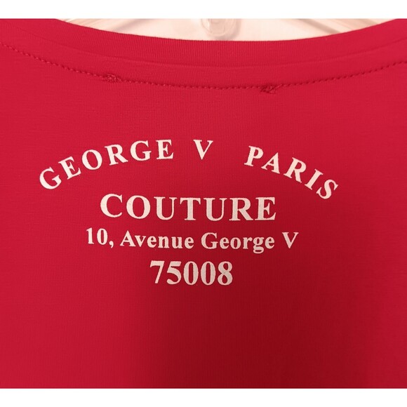 Avenue George V Paris T Shirt Mn 3XL Red Joker Jeweled Rhinestone Luxury Street - Picture 10 of 12
